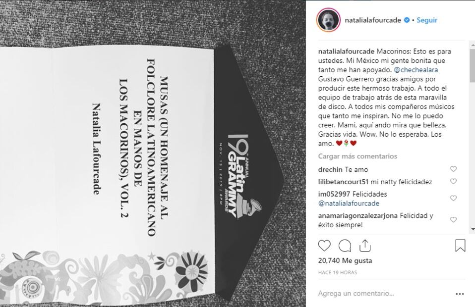 Tienes que ver el gesto de Natalia Lafourcade a Maluma en los Latin Grammy que se hizo viral