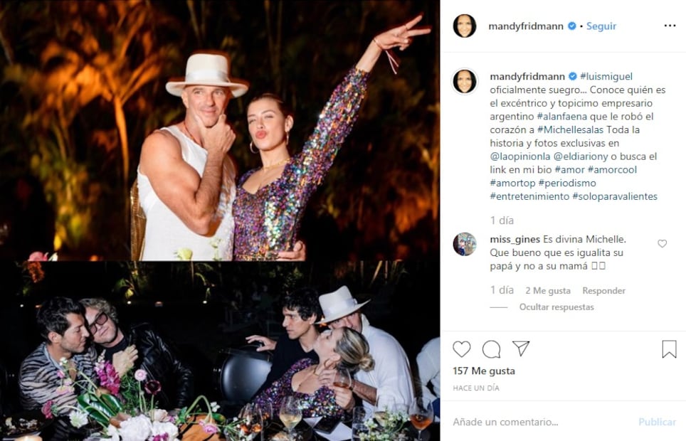 Asegura Michelle Salas que Alan Faena es un gran amigo de su familia 