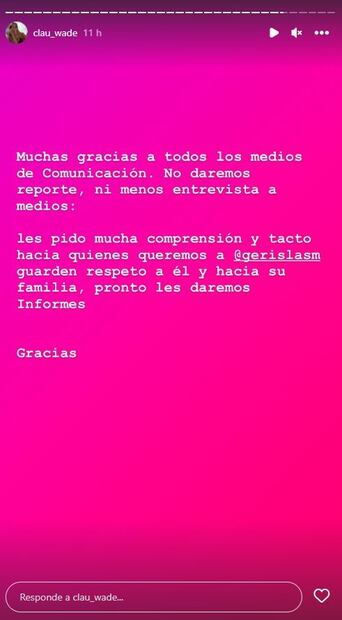 Claudia Wade dedica sensibles palabras de despedida a Gerardo Islas y comparte imagen conmovedora