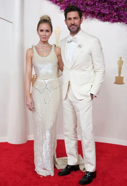 Emily Blunt y John Krasinski en los premios Oscar 2024 / AFP