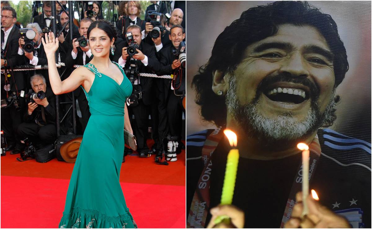 Salma Hayek y Maradona: el flechazo que no prosperó 