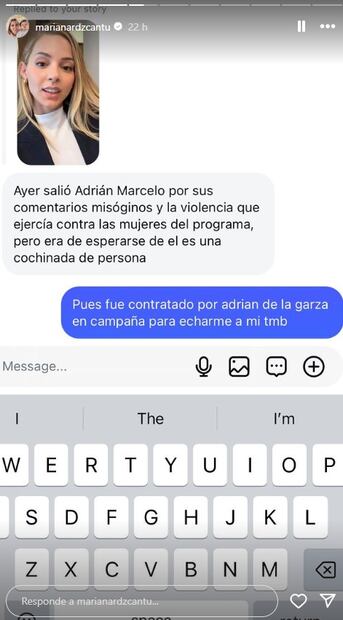 Mariana Rodríguez contó que sufrió ataques dirgidos de Adrián Marcelo
