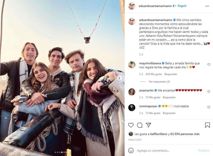 Eduardo Santamarina dedica mensaje a los hijos de Mayrín Villanueva y Jorge Poza