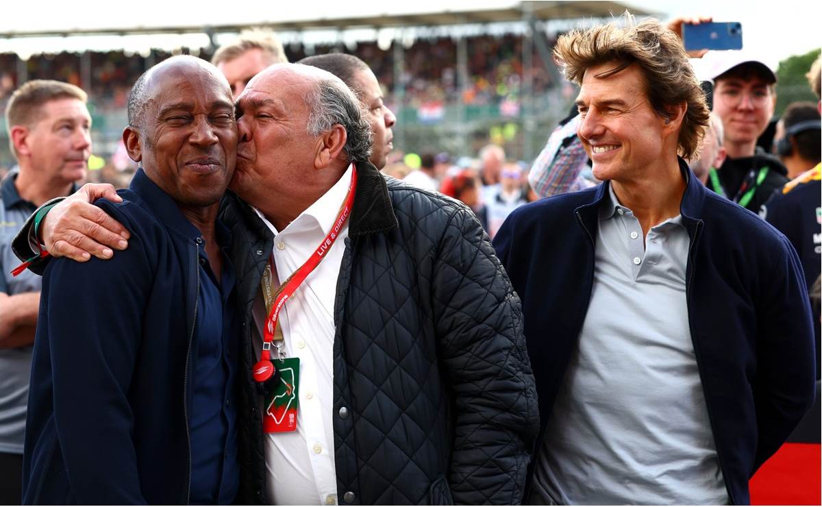 Tom Cruise celebra con el papá de “Checo” Pérez