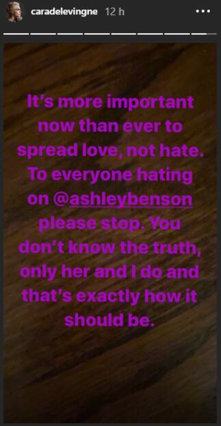 Cara Delevingne defiende a su ex Ashley Benson, vinculada con G-Eazy