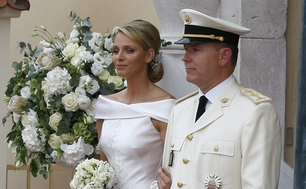 El principe Alberto II y Charlene se casaron el 2 de julio de 2011en el patio del Palacio Grimaldi