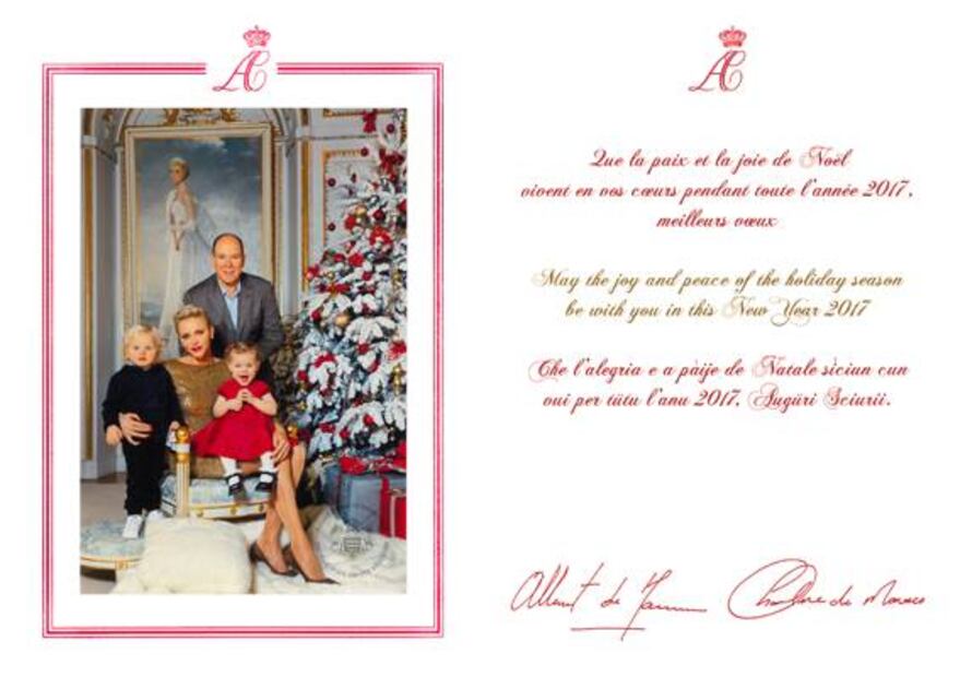Las postales navideñas de los príncipes de Mónaco