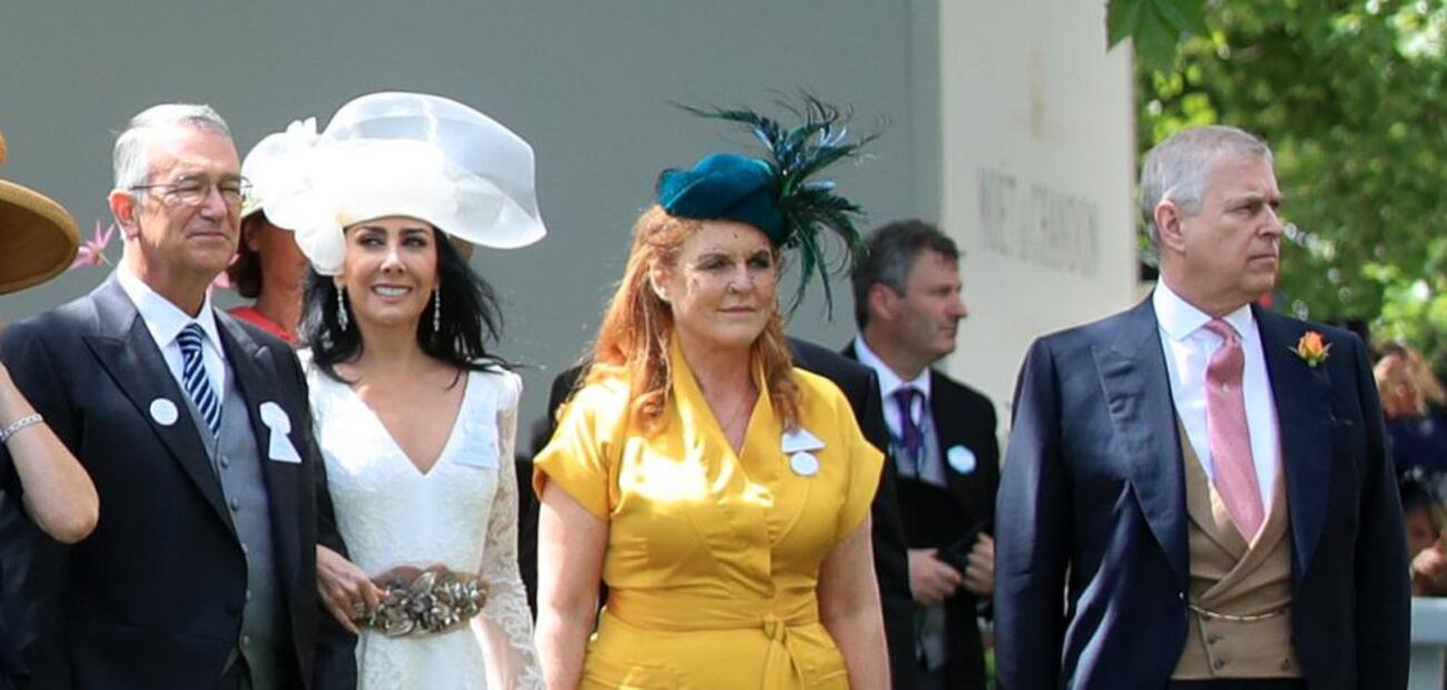 Ricardo Salinas Pliego, María Laura de Salinas, Sarah Ferguson y el príncipe Andrés / Getty Images   