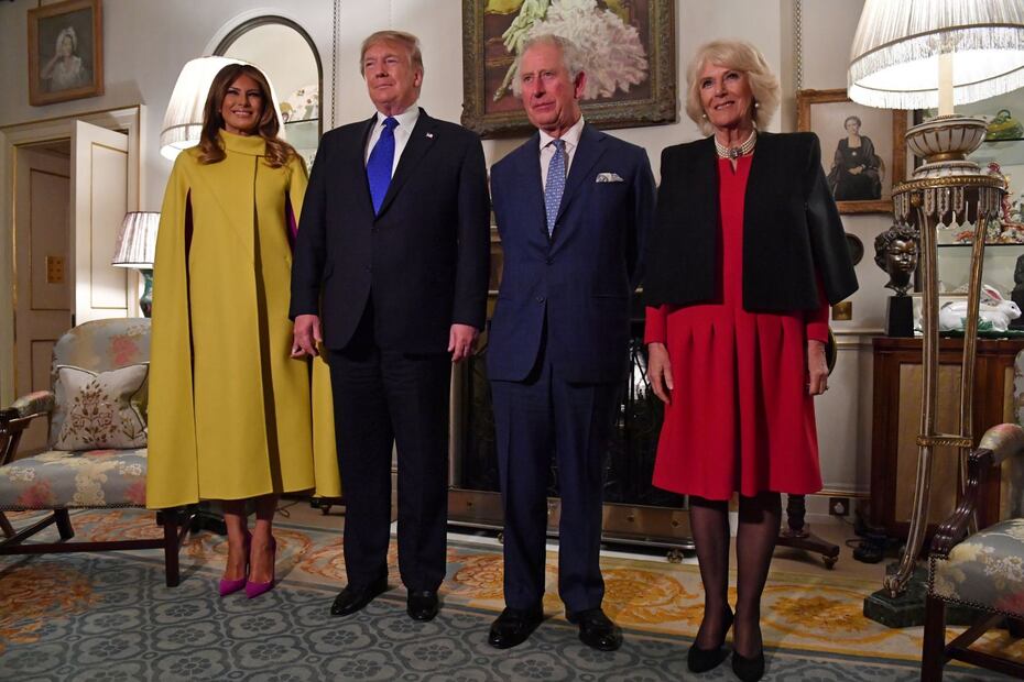 Kate Middleton y Melania Trump magníficas y juntas en el Palacio de Buckingham 