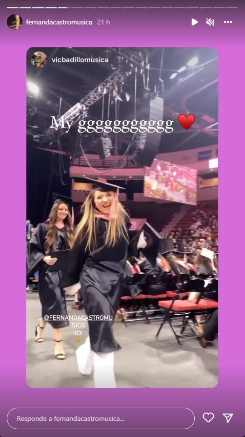 Fernanda, hija de Angélica Rivera, se gradúa de Berklee rodeada del cariño de su familia