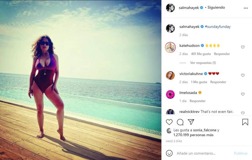 Salma Hayek inquieta a sus fans tras lastimarse el tobillo en vacaciones