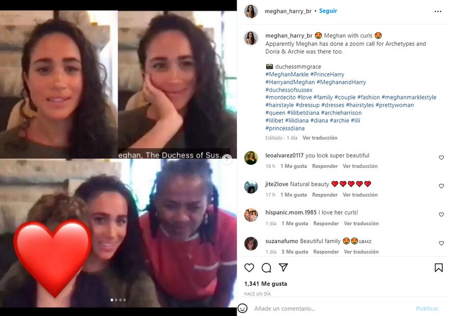 Meghan Markle apuesta por un look natural, sin maquillaje y pelo rizado