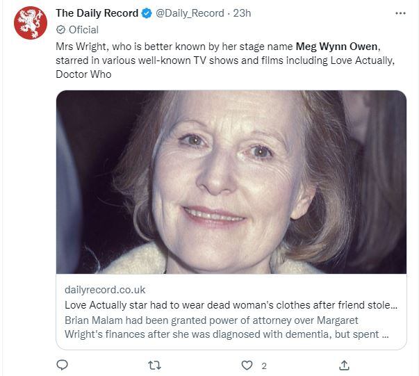 Actriz de "Love Actually" usó ropa de personas muertas tras sufrir el robo de todo su dinero