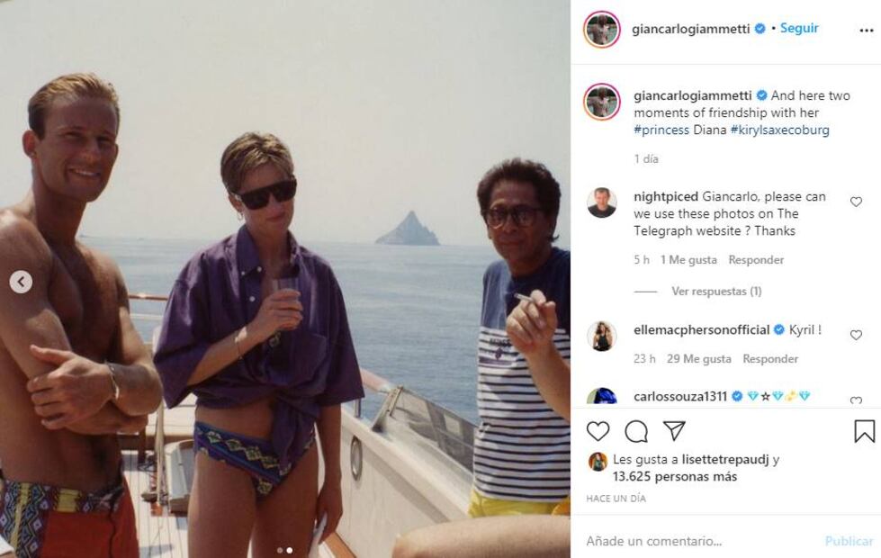 Revelan fotos inéditas de la princesa Diana en un yate, antes de su divorcio