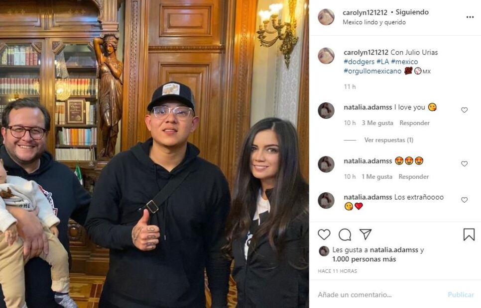 El presidente López Obrador convive con su nieto en Palacio Nacional y el beisbolista Julio Urías