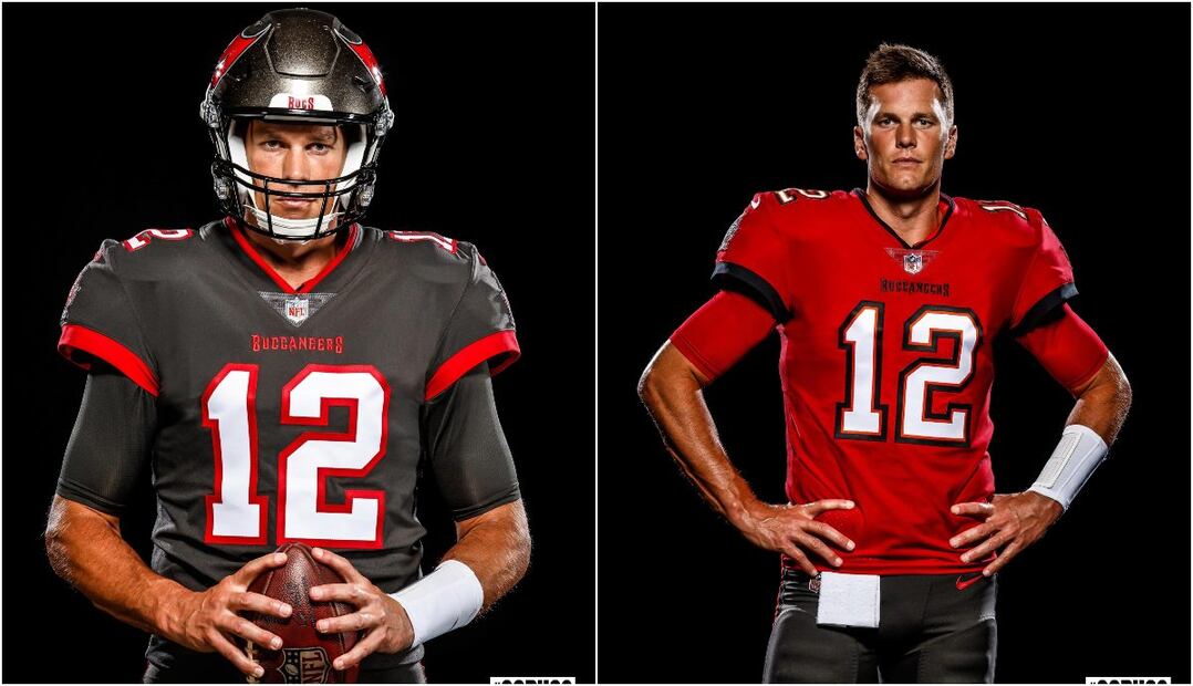 Tom Brady guapísimo en el jersey de su nuevo equipo: Buccaneers de Tampa Bay