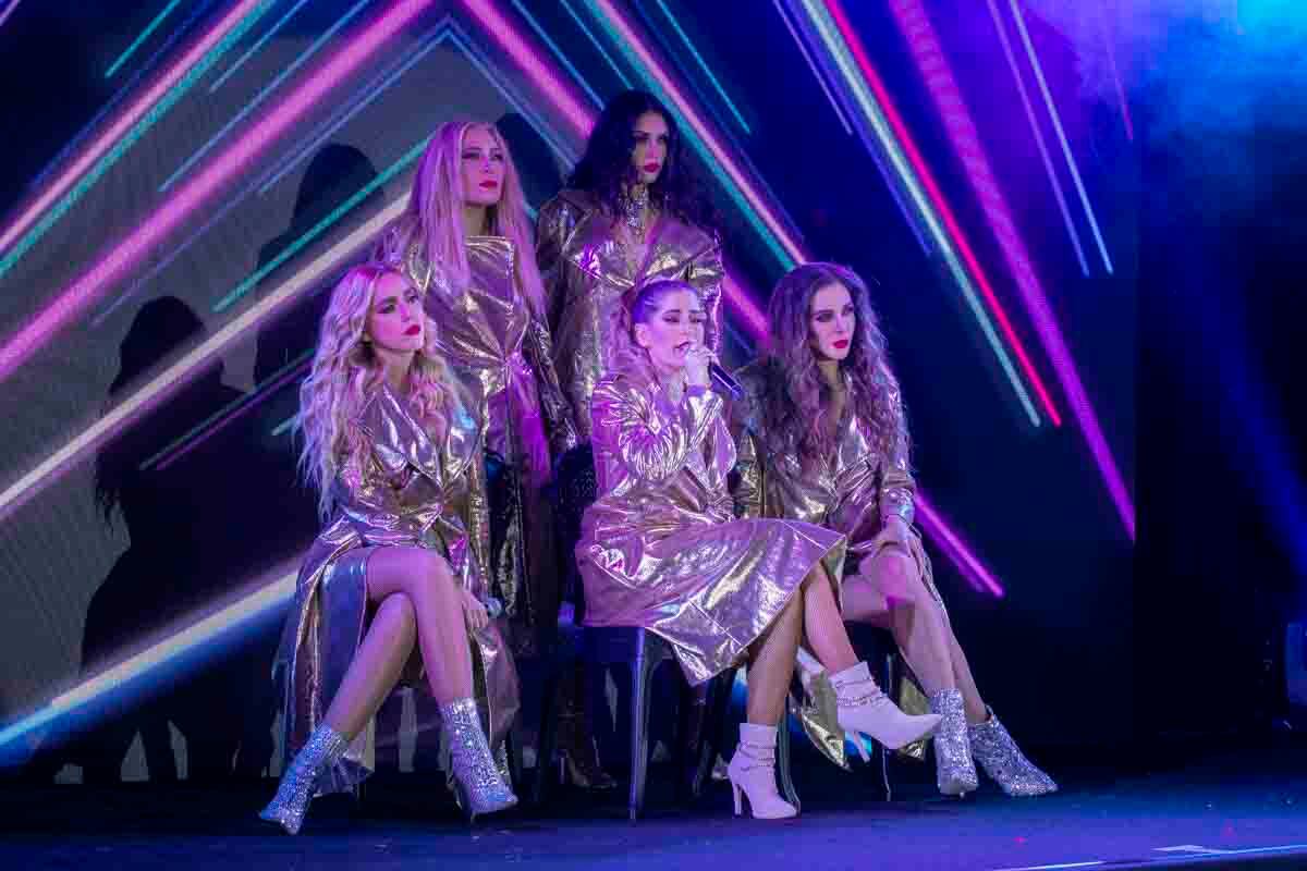 Jimena Gallego, Kristal Silva, Shanik Aspe, María Inés Guerra y Denisse Aragón. (Foto: Esteban Torreblanca)