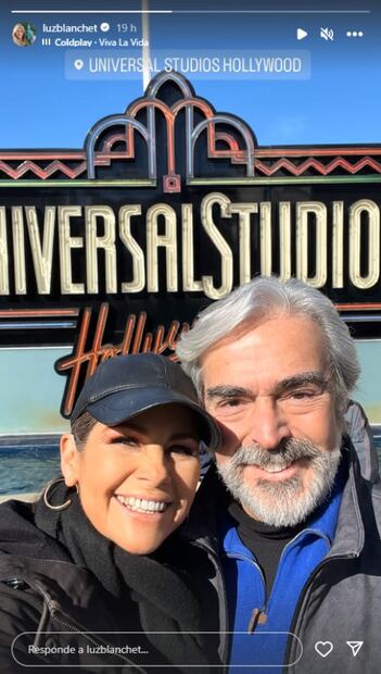 Luz Blanchet y Lorenzo Lazo en Universal Studios / Instagram: @luzblanchet