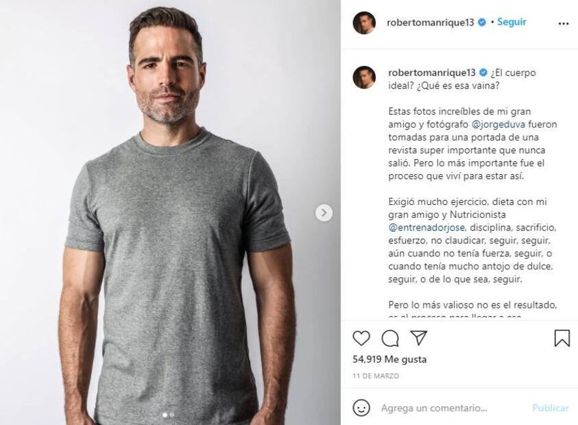 Roberto Manrique hace pública su homosexualidad