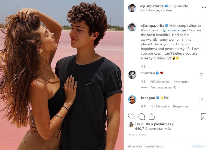 La romántica felicitación de cumpleaños de Juanpa Zurita a su sexy novia Carmella Rose