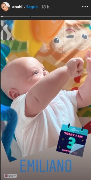 A tres meses, Anahí comparte tierna foto de su hijo Emiliano 