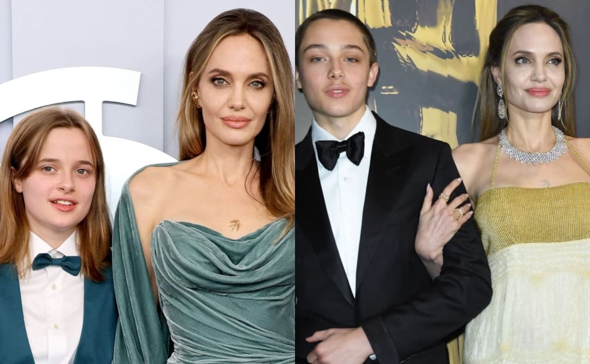 Vivienne Marcheline Jolie, Angelina Jolie y Knox Leon Jolie. (Foto: AP/ AFP)