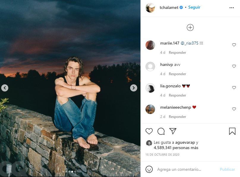 Timothée Chalamet revela cómo luce caracterizado de Willy Wonka