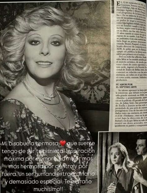 Michelle Salas dedicó un mensaje amoroso a Silvia Pinal / Foto: Instagram