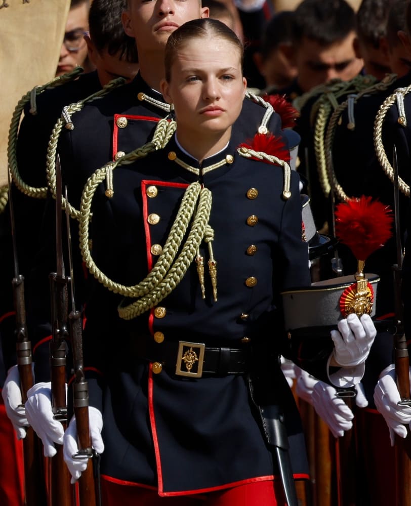 La princesa Leonor en su ceremonia de jura de bandera en la Academia General Militar de Zaragoza / AP