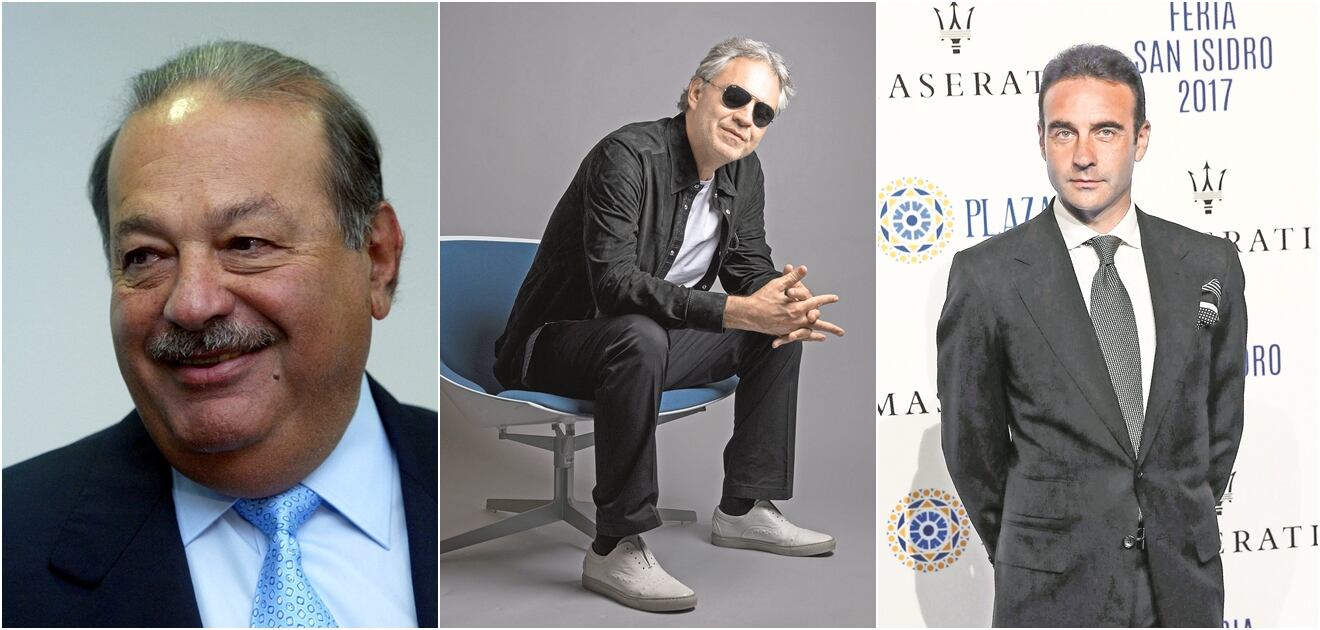 Carlos Slim y Andrea Bocelli en una elegante velada del museo Soumaya
