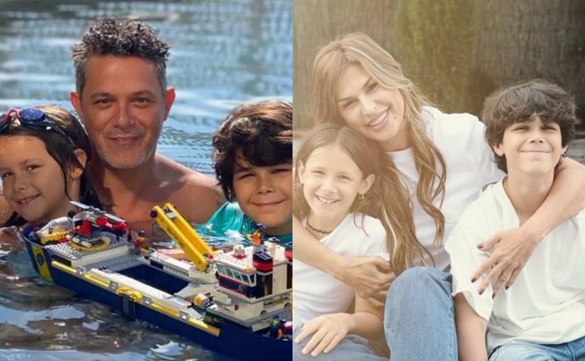 Alejandro Sanz y Raquel Perera celebran la primera comunión de sus hijos 