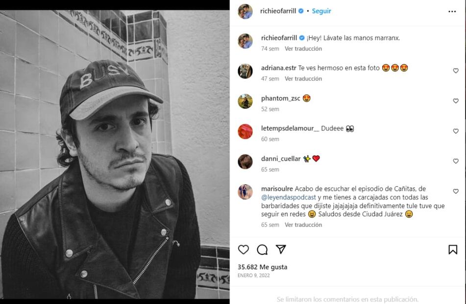 El comediante Ricardo O'Farrill / Instagram
