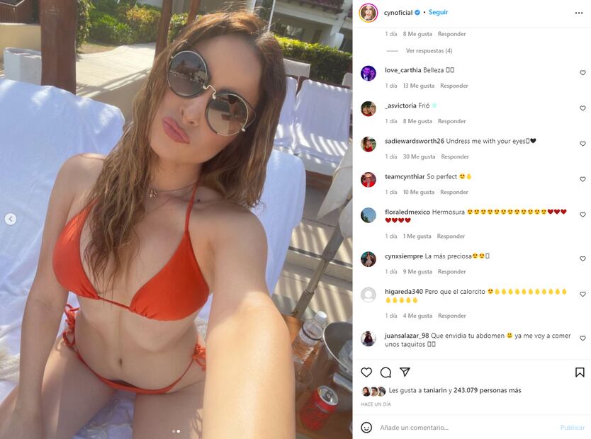 Cynthia Rodríguez y el sensual bikini rojo que aceleró los latidos cardíacos