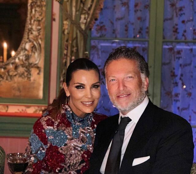 Salma Hayek y Keanu Reeves en el desfile de Saint Laurent de Malibú 