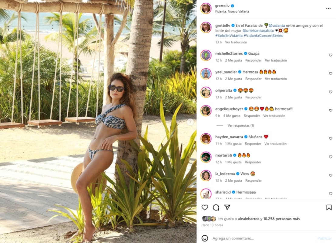 Grettell Valdez en Nuevo Vallarta / Instagram: @grettellv