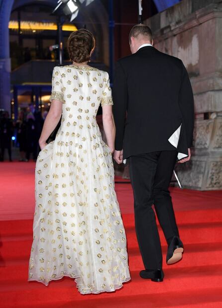 Kate Middleton y el príncipe William en la alfombra roja de los Bafta 2020