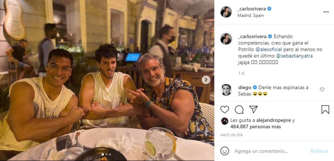 Alejandro Fernández, Carlos Rivera y Sebastián Yatra en duelo de bíceps