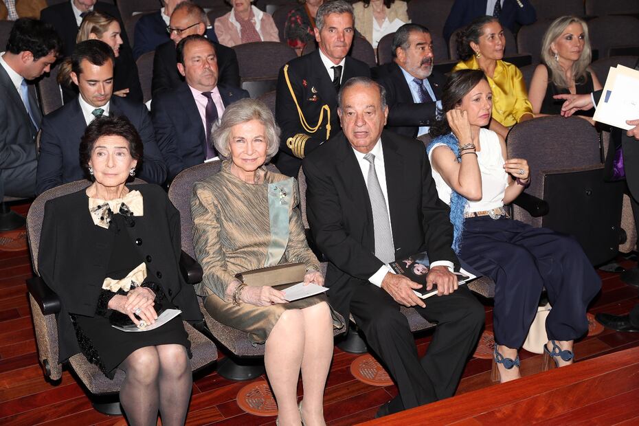 Carlos Slim visita a la reina emérita Sofía de España 