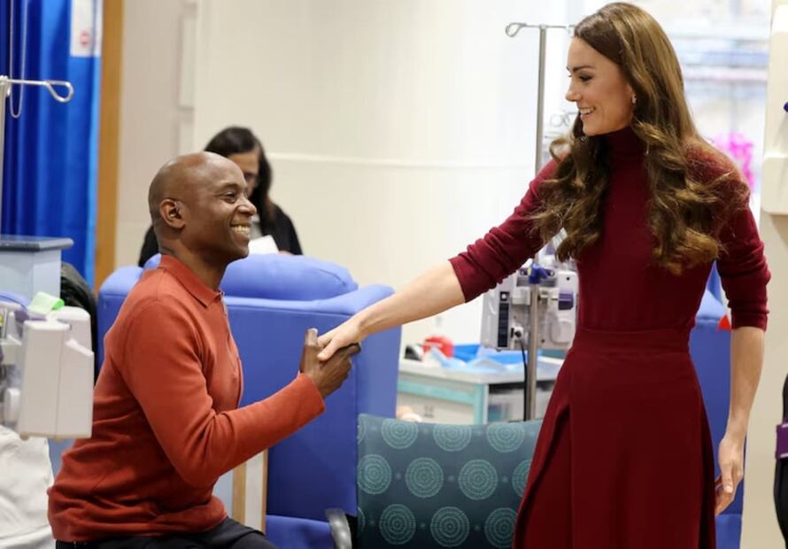 Kate Middleton en su visita al Hospital Royal Marsden / Foto: AFP