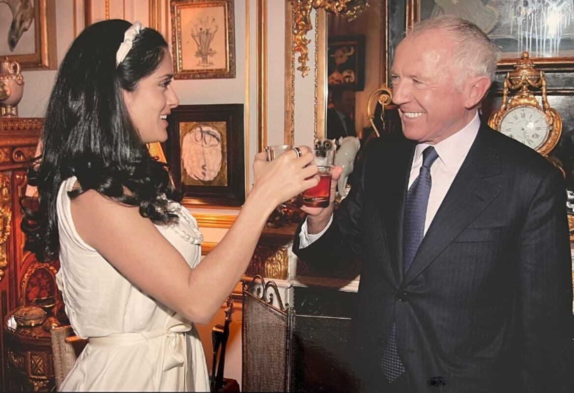 Salma Hayek con el empresario François Pinault, su suegro / Foto: Instagram