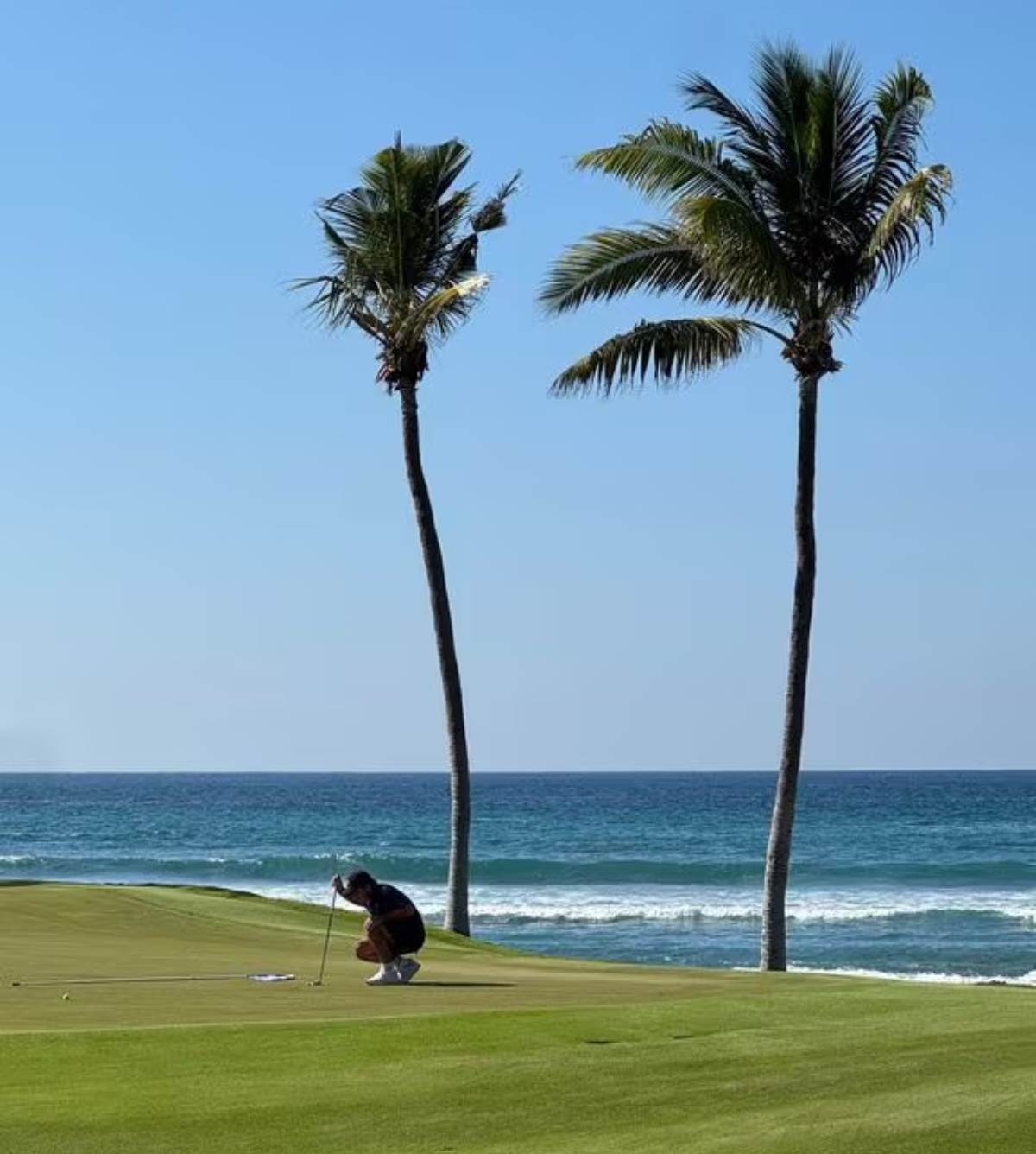 Alejandro Basteri compartió con Danilo Díaz y Michelle Salas un partido de golf / Foto: Instagram @michellesalasb