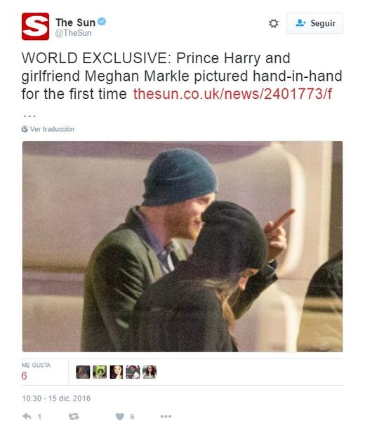 Las primeras fotos del príncipe Harry y su novia Meghan Markle