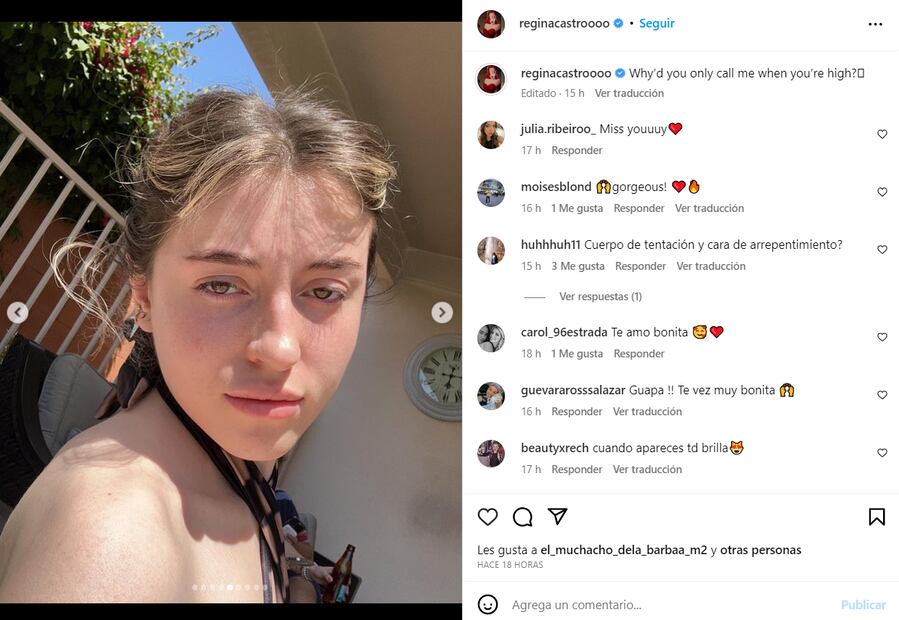 Regina, hija de Angélica Rivera, posa al estilo Kendall Jenner con un microkini junto a la piscina