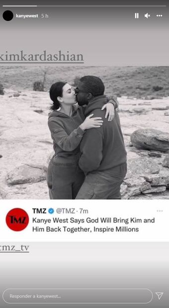Kanye West hace más público su deseo de recuperar a Kim Kardashian