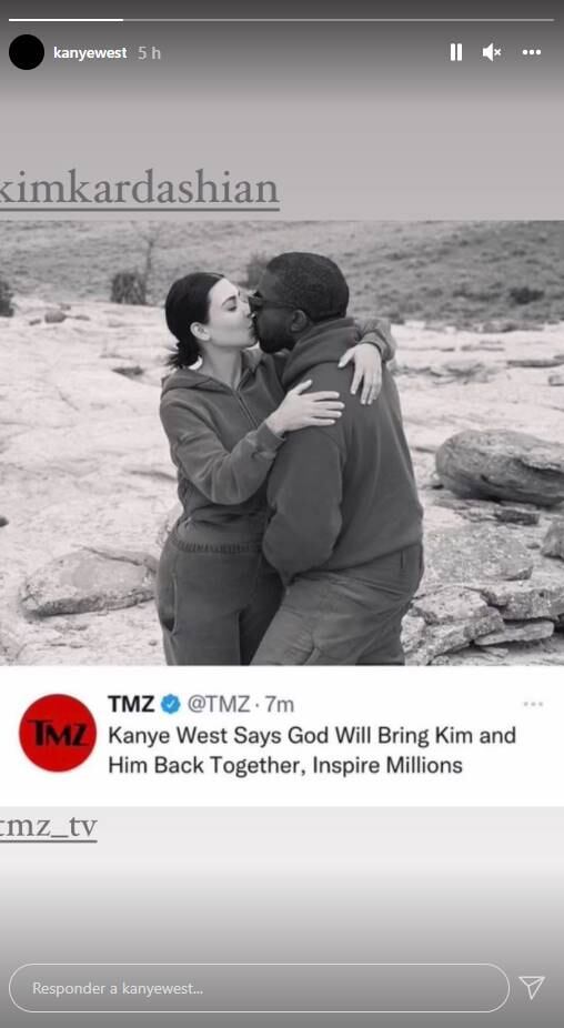 Kanye West hace más público su deseo de recuperar a Kim Kardashian
