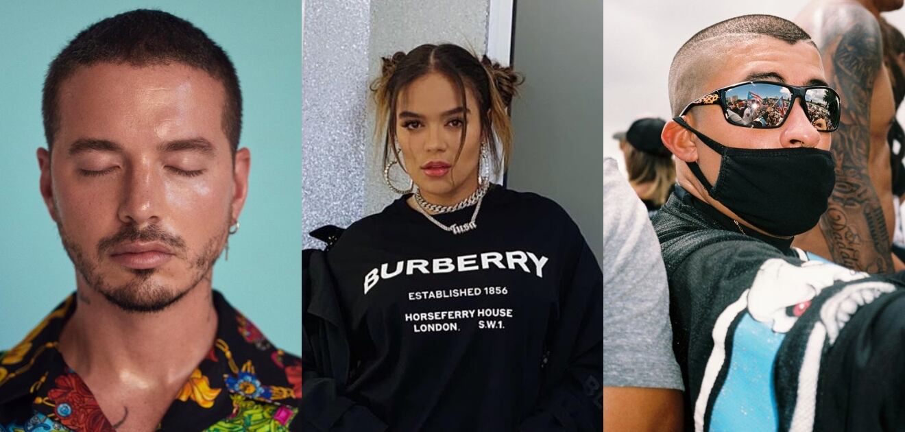 J Balvin, Bad Bunny y Karol G en los Spotify Awards de México 