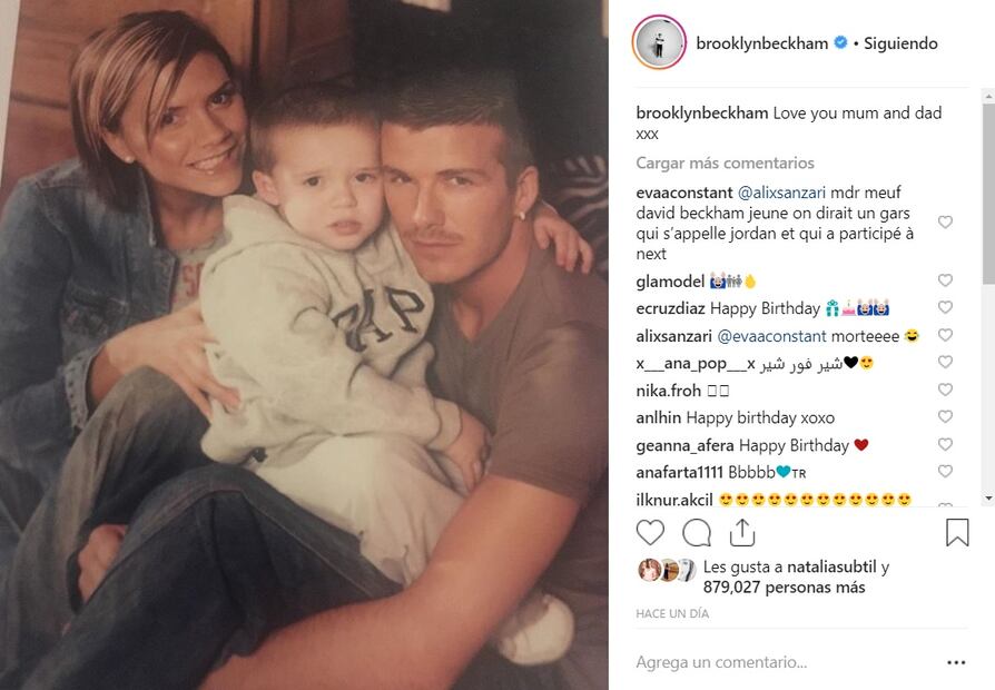 Con un divertido pastel de cumpleaños Victoria Beckham celebra los 20 años de su hijo Brooklyn 