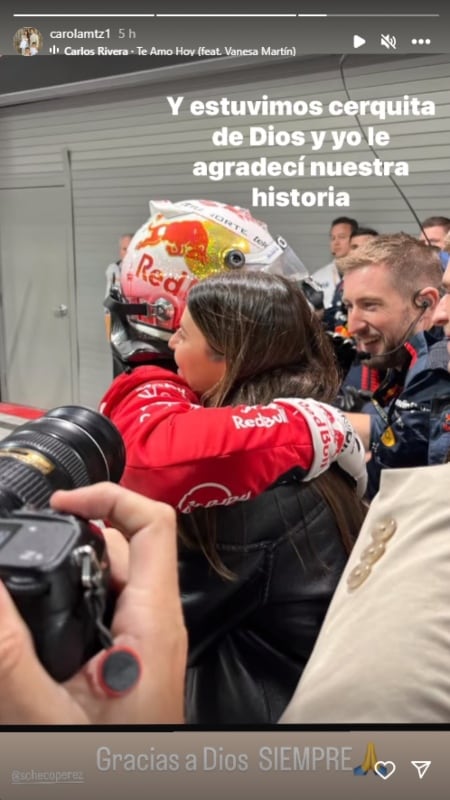 Sergio 'Checo' Pérez y su esposa Carola Martínez / Instagram