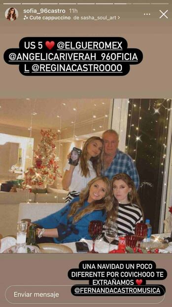 Angélica Rivera pasa Navidad con su ex, “El Güero” Castro, y sus hijas