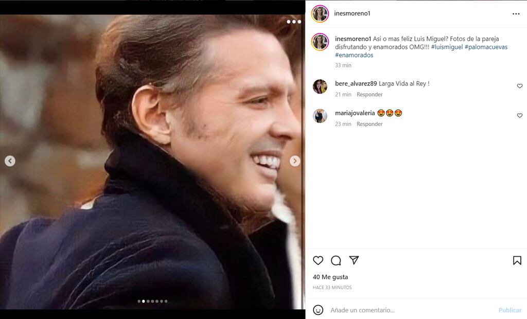 FOTOS. Luis Miguel y Paloma Cuevas, sonrientes y abrazados presumen su amor en Bilbao